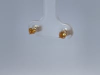 Citrine Stud Earrings 14K Yellow Gold 0.24CT Natural