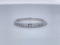 Diamond Anniversary Channel Band 14K White Gold .12CTW