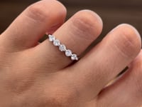 Shared Prong Diamond Band .55CTW 14K White Gold
