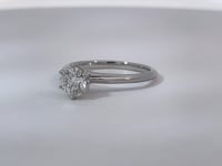 Tiffany &amp; Co Diamond Solitaire Engagement Ring .81CT Platinum
