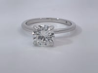 Round Diamond Solitaire Engagement Ring 1.63CT GIA 14K White Gold