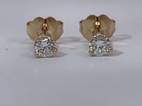 Martini Diamond Stud Earrings 0.36CTW 14K Yellow Gold