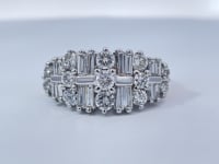 Natural Diamond Cocktail Cluster Ring 1.83CTW 14K Two Tone