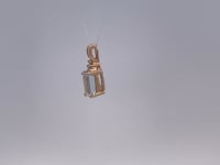 Aquamarine Diamond Pendant 0.52CT 14K Yellow Gold