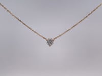 Round Diamond Floating Necklace 0.31CT 14K Yellow Gold