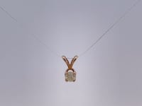 Petite Diamond Pendant 0.12CT 14K Yellow Gold