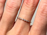 Alternating Baguette Round Diamond Band 0.18CTW 14K Yellow Gold