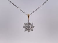 Diamond Star Pendant 0.86CTW 14K Two Tone