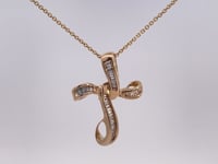 Diamond Cross Pendant .25CTW 14K Yellow Gold