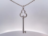 Tiffany &amp; Co Sterling Silver Key Pendant Necklace 20”