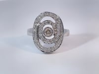Diamond Swirl Ring 0.66CTW 14K White Gold