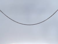 Diamond Cut Cable Solid Link Chain 14K White Gold 1MM 16.75"