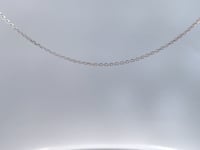 Diamond Cut Cable Chain 14K White Gold Adjustable 16–18”