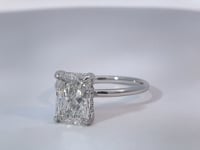 Covenant Hidden Halo 2.56CT Radiant Lab Grown Diamond 14K White Gold