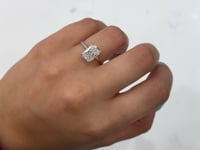 Covenant Hidden Halo 2.56CT Radiant Lab Grown Diamond 14K White Gold