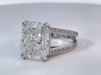 Cushion Lab Grown Diamond Vintage Filigree Engagement Ring 10.74CTW Platinum