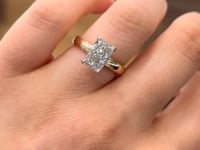 Covenant Hidden Halo 2CT Radiant Lab Grown Diamond 14K Two Tone