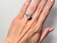 Lab Grown Oval Diamond Three Stone Engagement Ring 4.52CT Platinum