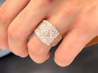 Diamond Tapered Cluster Band 14K Rose Gold 1.42CTW