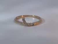 Diamond Curved Band 14K Yellow Gold .05CTW