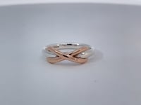 Tiffany &amp; Co. Infinity Band 18K Rose Gold &amp; Sterling Silver