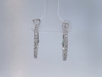 Classic Diamond Hoops 14K White Gold 20MM .68CTW
