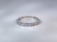 Bezel Set Baguette Diamond Band 14K White Gold 0.29CTW