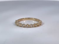Geometric Diamond Wedding Band 14K Yellow Gold 0.21CTW