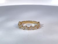 Bezel Set Bubble Diamond Band 14K Yellow Gold .32CTW