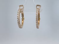 Classic Diamond Hoops 14K Yellow Gold 20MM .65CTW