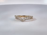 Double Chevron Diamond Band 14K Yellow Gold .55CTW