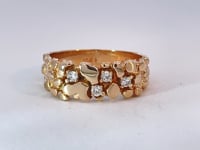 Diamond Nugget Style Band 0.16CTW 14K Yellow Gold