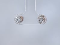 Natural Diamond Stud Earrings 0.83CTW 14K White Gold GIA