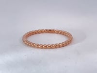 Beaded Stackable Band 10K Rose Gold 1.75MM