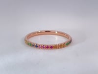 Rainbow Sapphire Band 0.40CTW 14K Rose Gold
