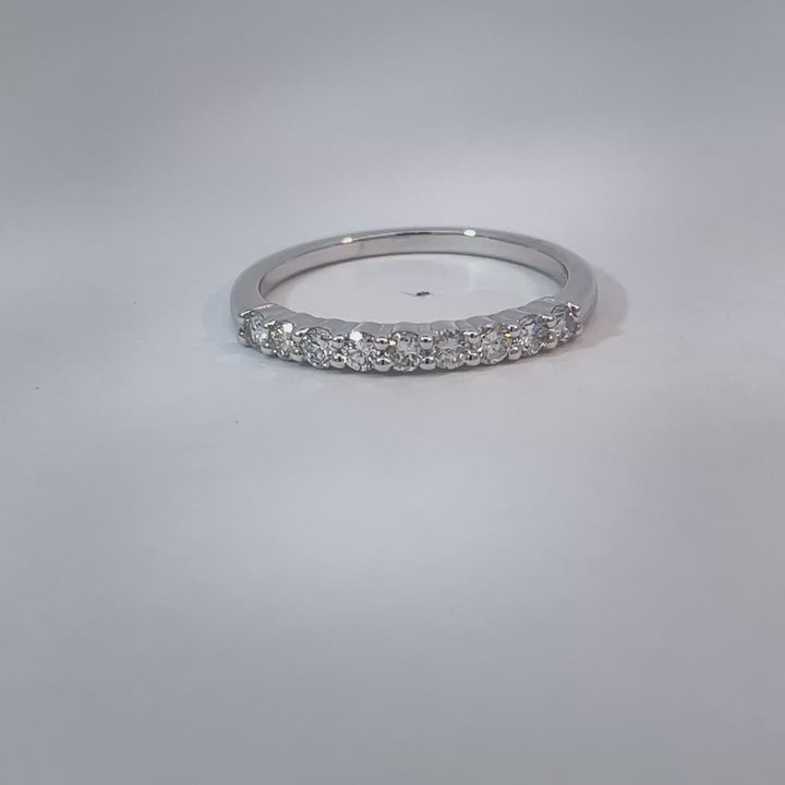 Diamond Anniversary Band 14K White Gold .39CTW