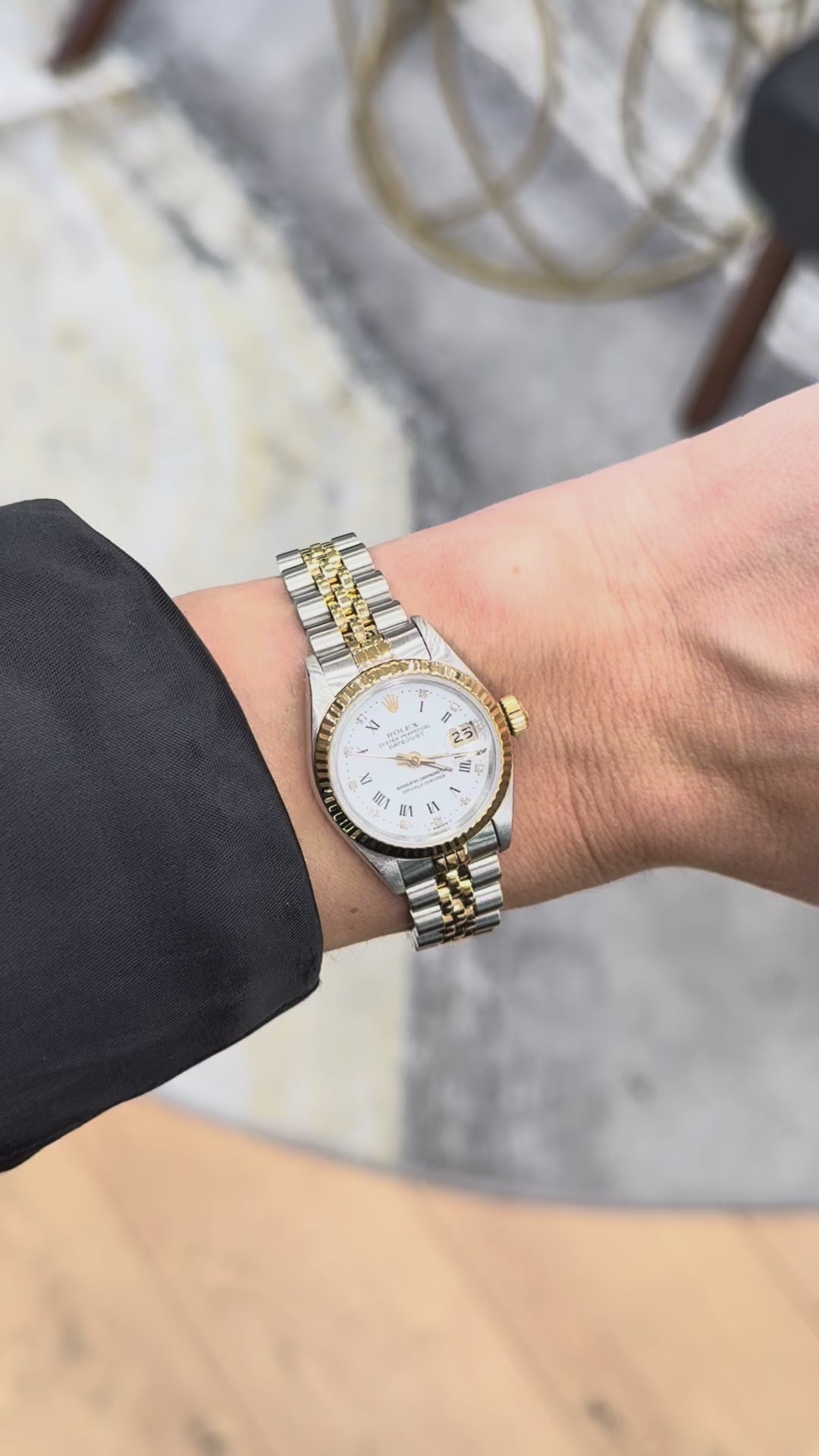 Rolex Oyster Perpetual Datejust Watch 18K Yellow & Stainless Steel 26MM