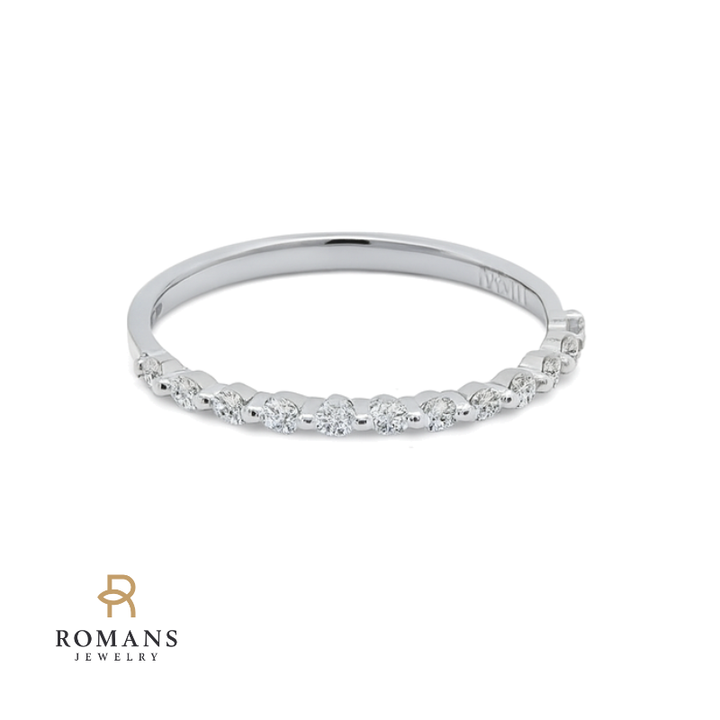 Classic Diamond Shared Prong Band 14K White Gold .24CTW