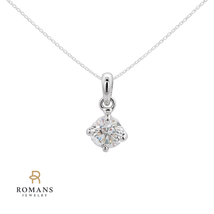 Diamond Kite Setting Pendant 14K White Gold .38CT