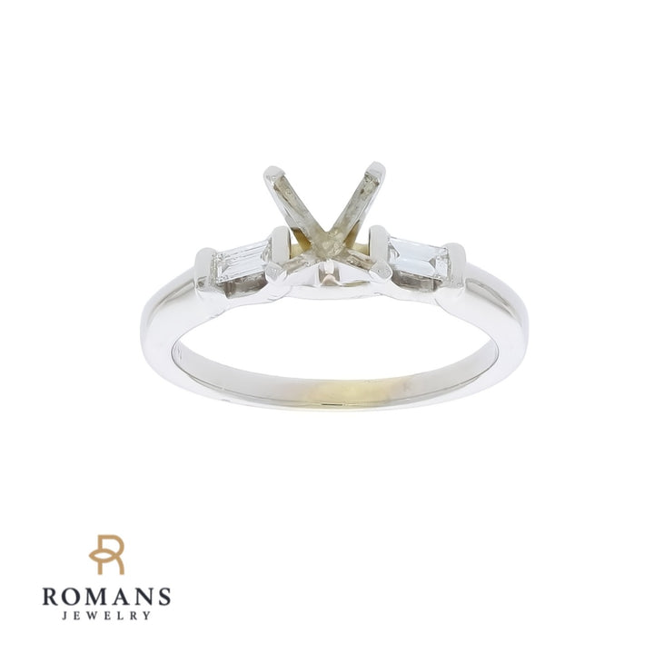 Baguette Diamond Setting 14K White Gold