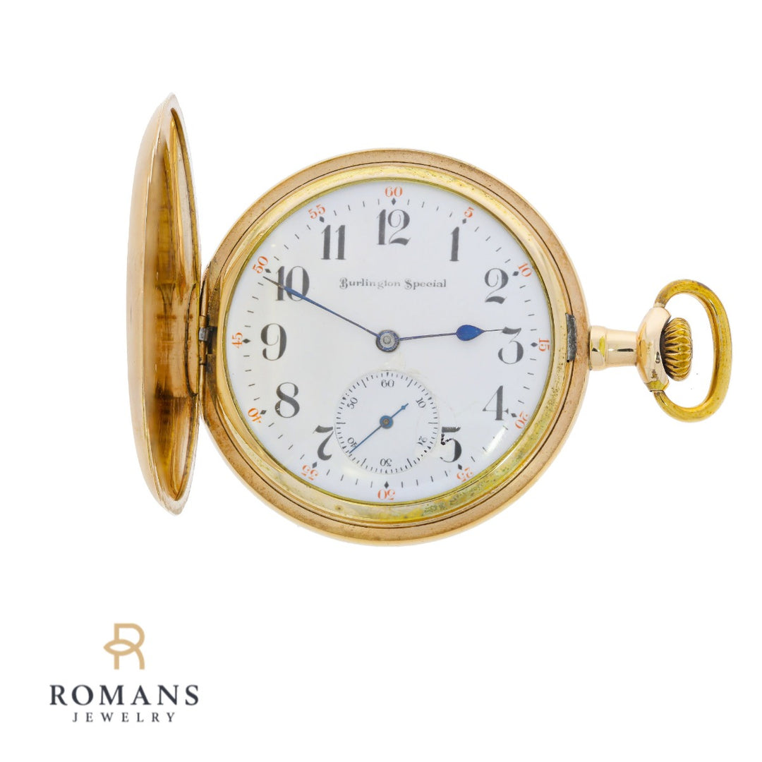 Burlington Special Hunting Case Pocket Watch 19 Jewels