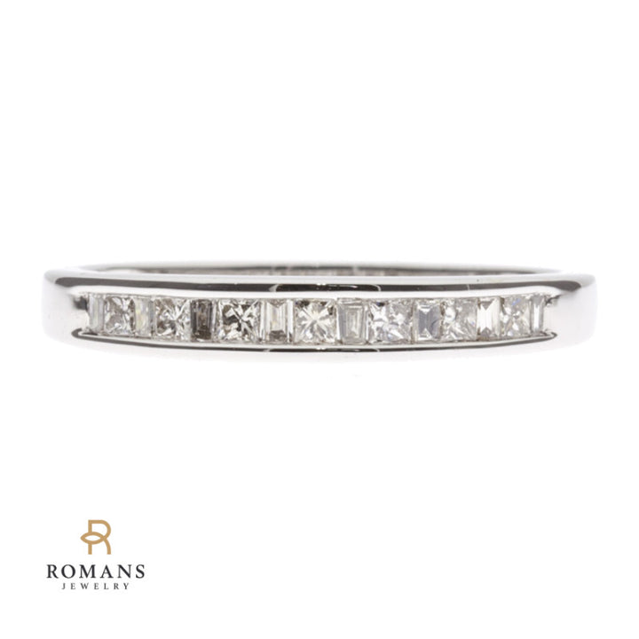 Channel Set Diamond Band 14K White Gold .50CTW