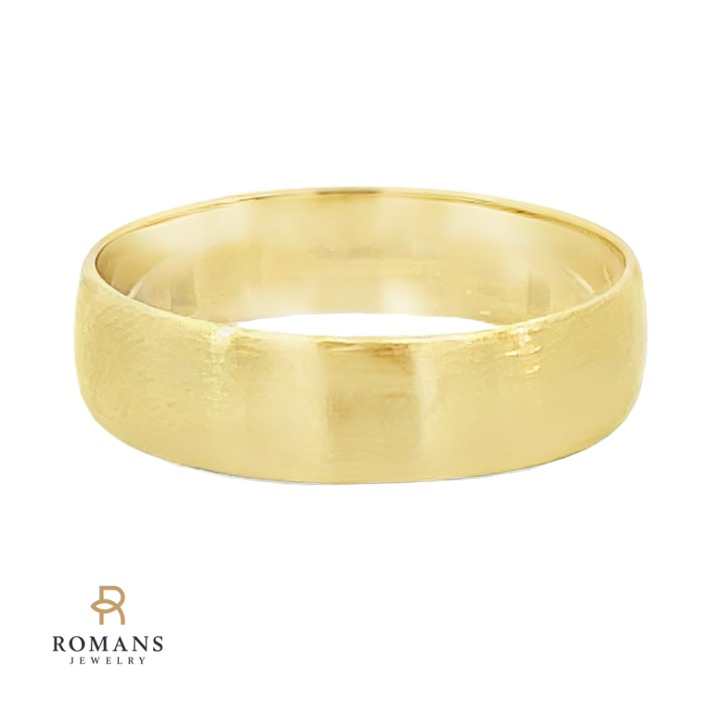 5.5mm Satin Classic Men's Band 14K Yellow Gold