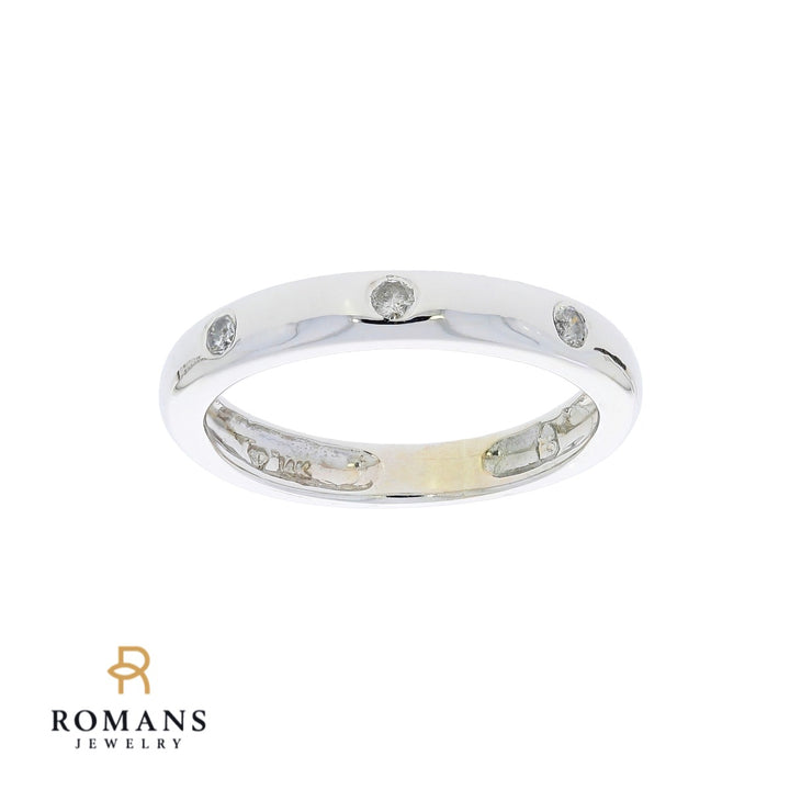 Diamond Band 14K White Gold .12 CTW