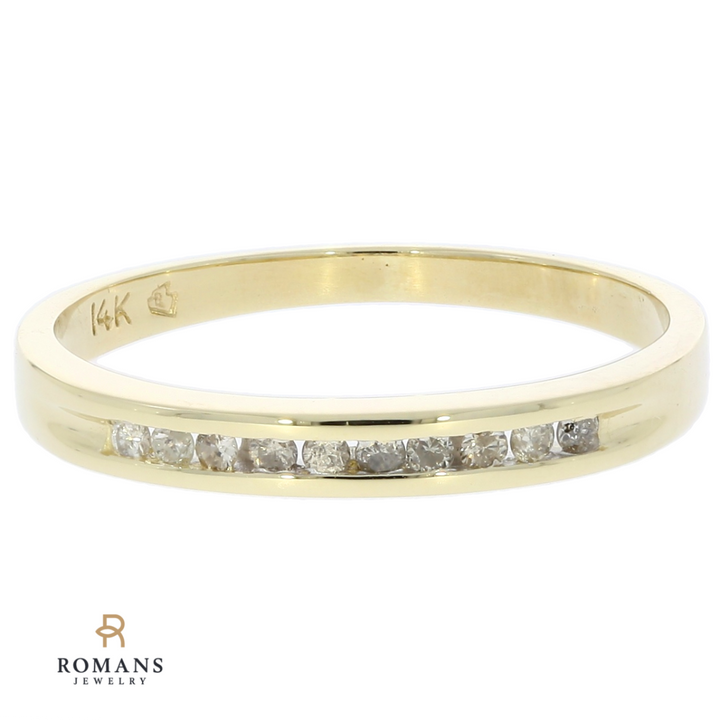 Diamond Channel Band 14K Yellow Gold .10 CTW