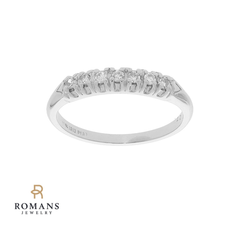 Diamond Engagement Band Platinum .12 CTW