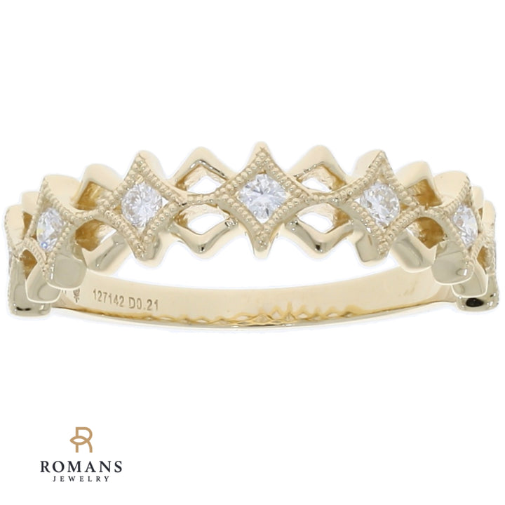 Diamond Regal Band 14K Yellow Gold .21 CTW