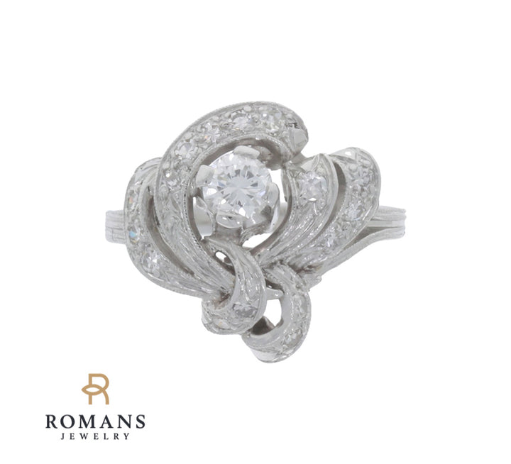 Diamond Ribbon Ring Platinum .25 CTW