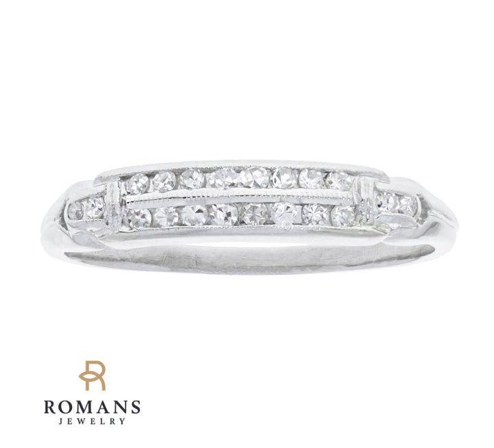 Diamond Vintage Wedding Band 1930's Platinum