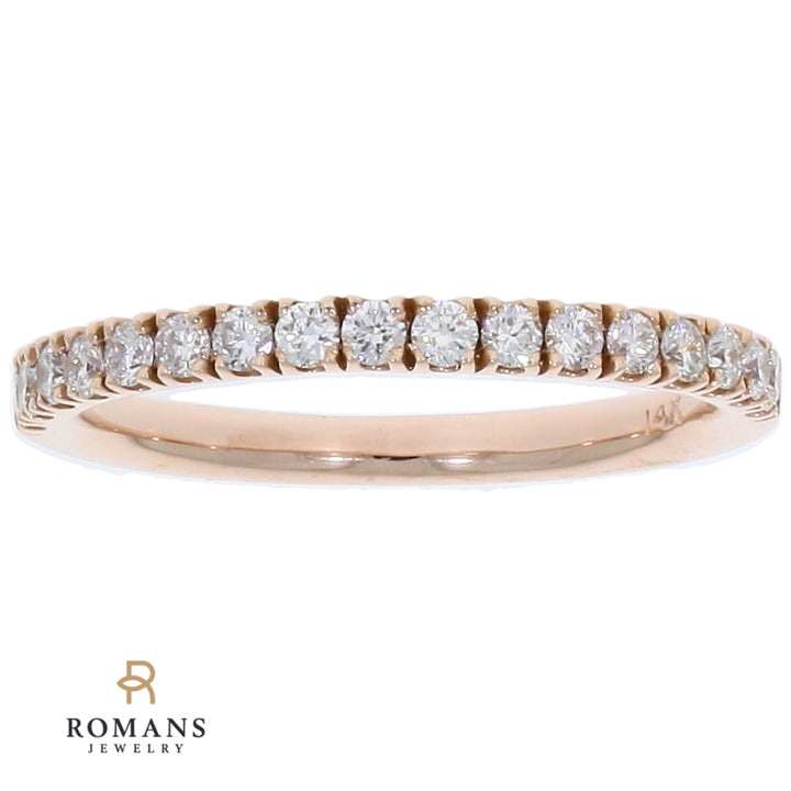 Diamond Wedding Band 14K Rose Gold .35 CTW